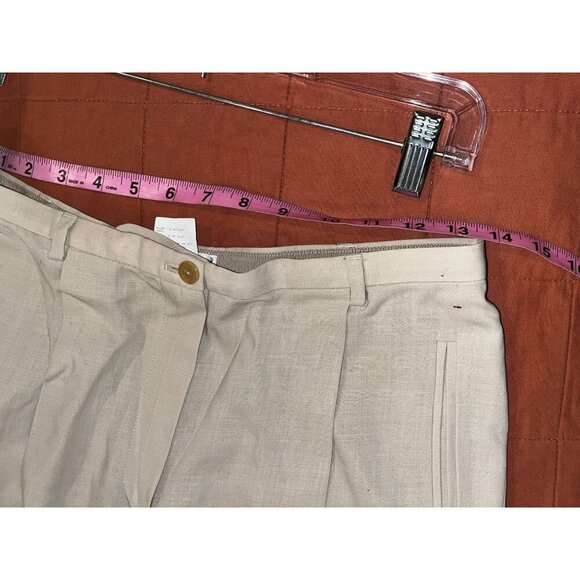 Giorgio Armani Le collezioni Beige Wool Straight-Leg Women's Trousers Size 10 - Picture 6 of 8